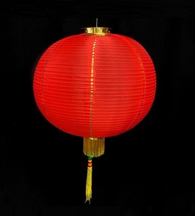 Chinese Lampion Lantaarn Rood Goud 50 Ø X 44 H cm, decor huren
