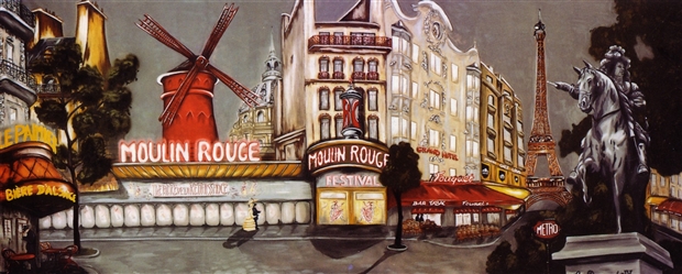 verhuur Decordoek Moulin Rouge