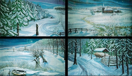 verhuur Decordoeken Winterlandschap