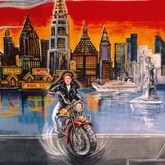 Decordoek, Amrikaans, Manhattan Skyline Met James Dean 600 B X410 H