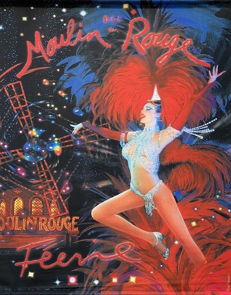 Banner Moulin Rouge Showgirl 100X80cm