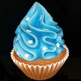 Cupcake Xl Kleur Blauw Wit 53 B X 66 H Cm