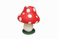 XL Paddenstoel nr 1 rood / wit, tempex 55(h) x 44(b) cm