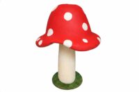 XL paddenstoel nr 3 rood / wit, tempex 102(h) x 65(d) cm