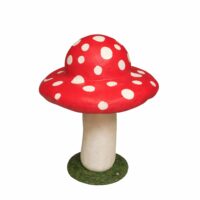 XL paddenstoel nr 4 rood / wit , tempex 120(h) x 84(d) cm