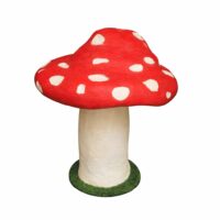 XL Paddenstoel nr 5 rood / wit Tempex 120(h) x 80(d) cm
