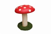 XL paddenstoel nr 2rood / wit , tempex 80(h) x 62(d)b cm