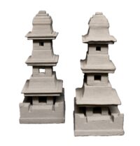 Aziatische Pagode (Papier-maché, beton kleur) 120(h) cm