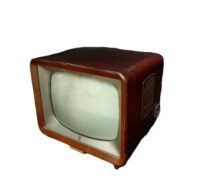 Antieke TV, bruin model uit 1950 50(b) x 40(d) x 40(h)cm