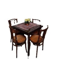 Café tafel, donker bruin, vierkant, 70 x 70 x 76(h) cm