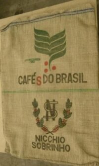 Jute zakken / balen met tekst opdruk "Cafe do Brasil" 90 x 66 cm