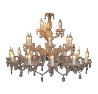 Maria Theresa kroon 21 lichts, (dimbaar) kristal / helder 70(h)x90(Ø)cm 315 Watt / 14 Kg