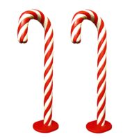 Candy cane XL rood / wit Zuurstok 200(h)cm op voet