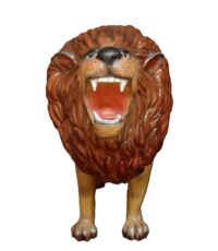Leeuw, lifesize staand (polyester) 120(b) x 115(h) cm