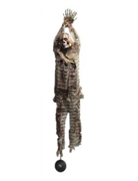 Hangdecoratie Skelet gevangene met licht 210cm