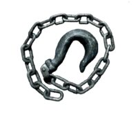 Kunststof schakel ketting met vleeshaak - 160(L)cm