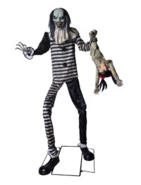 Staande Scary Clown, met licht, geluid & beweging - 240(h)cm