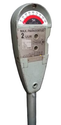 Parkeermeter (oud Hollands model) incl. paal | 145(h)x20(b)cm