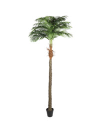 Kunstpalm met hoge kruin in houten bak 280(h)cm