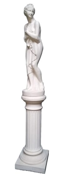Standbeeld van een vrouw: Venere 115(h) cm (inclusief zuil 70cm hoog)