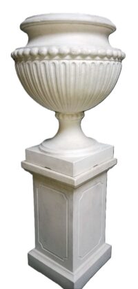 Tuinvaas 65(B) x 79(H)cm (wit, kunststof) Inwendig; diepte 38cm diameter 38cm