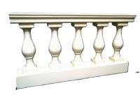 Witte Balustraden hekjes (recht) hout, 80(h)x150(b)cm