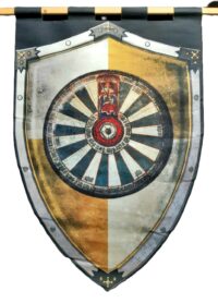 Vaandel / Ridderschild banier nr. 1 "Dartbord" 170(h)x122(b)cm