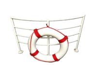 Boeghek van een schip 120 x 75(h)cm