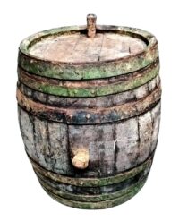 Piraat met rumvat, (3D beeld) 190(h)x115(b)x55(d)