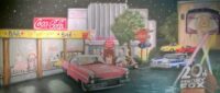 Decordoek Hollywood / 60-er jaren, 400(h)x1000(b)cm