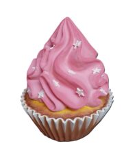 Cupcake XL, kleur roze, wit, 53(b) x 66(h)cm