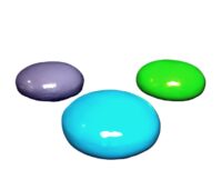 XL Smarties, blauw, groen, paars 15(d) cm set 3 stuks