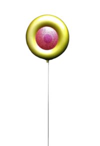 XL Snoep ronde lolly groen/paars 75(h) x 20(Ø) cm