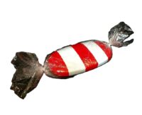 XL snoepje rood / wit in folie 40x23cm