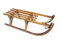 Oude houten sleetje