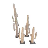 Cactus met zwarte voet, 3D (beige / grijs) 160(h) cm