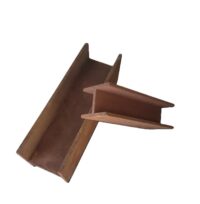 XL Roestige H-balkje 49 x 16 cm