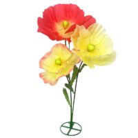 XL bloemen op steel nr 7. geel / rood 170(h)cm