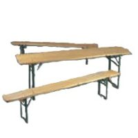 Picknick banken (biertafel); 1 tafel met 2 banken 220(l) x78(h cm