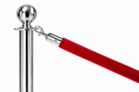 Luxe afzetkoord rood velours huren